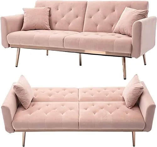 Baby pink sofa bed best sale