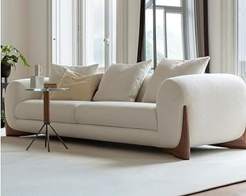 Italian Design Living Room Teddy Sofa Upholstered White Boucle Fabric Solid.jpg