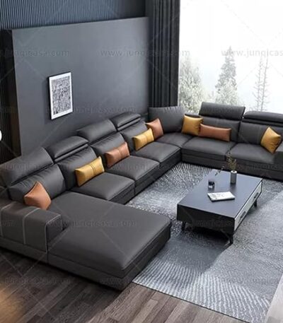 Modern Couch U Shaped Faux Leather Living Room Furniture Chaise Lounge 4.jpg