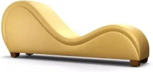 Poppins HOME Exclusive Comfortable & Luxury Pu Leather S-Shaped Sofa, Bonded Stretch Perfect Couch For Bedroom Color (Yellow)