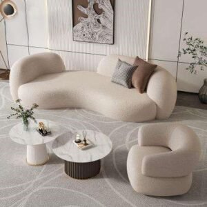 Poppins HOME Office Sofa Set Design for Hotels, Schools, Hospitals & Companies - Modern Reception/Waiting Area Office Furniture (Loveseat + Single)
